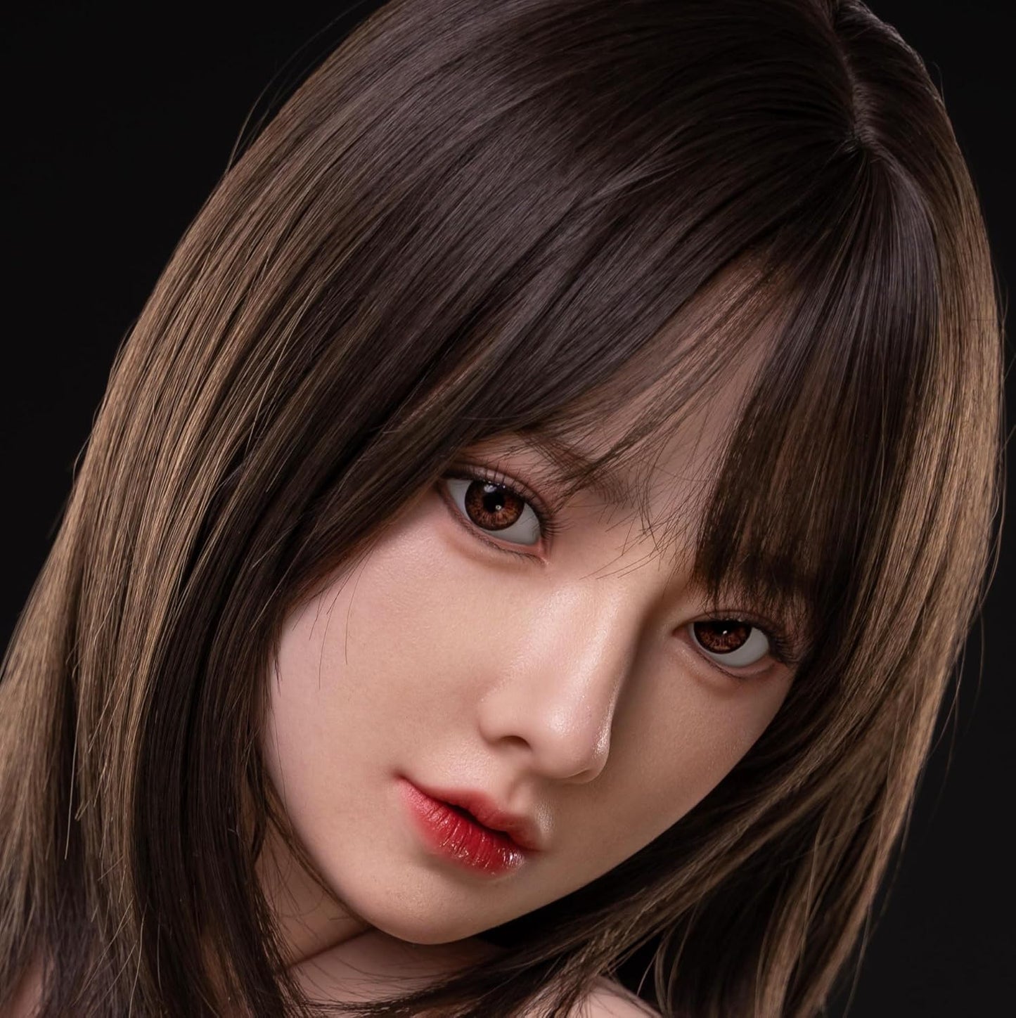 シリコン製 ウィッグ フィギュア ヘッド単体 口腔付き #Y16#+159