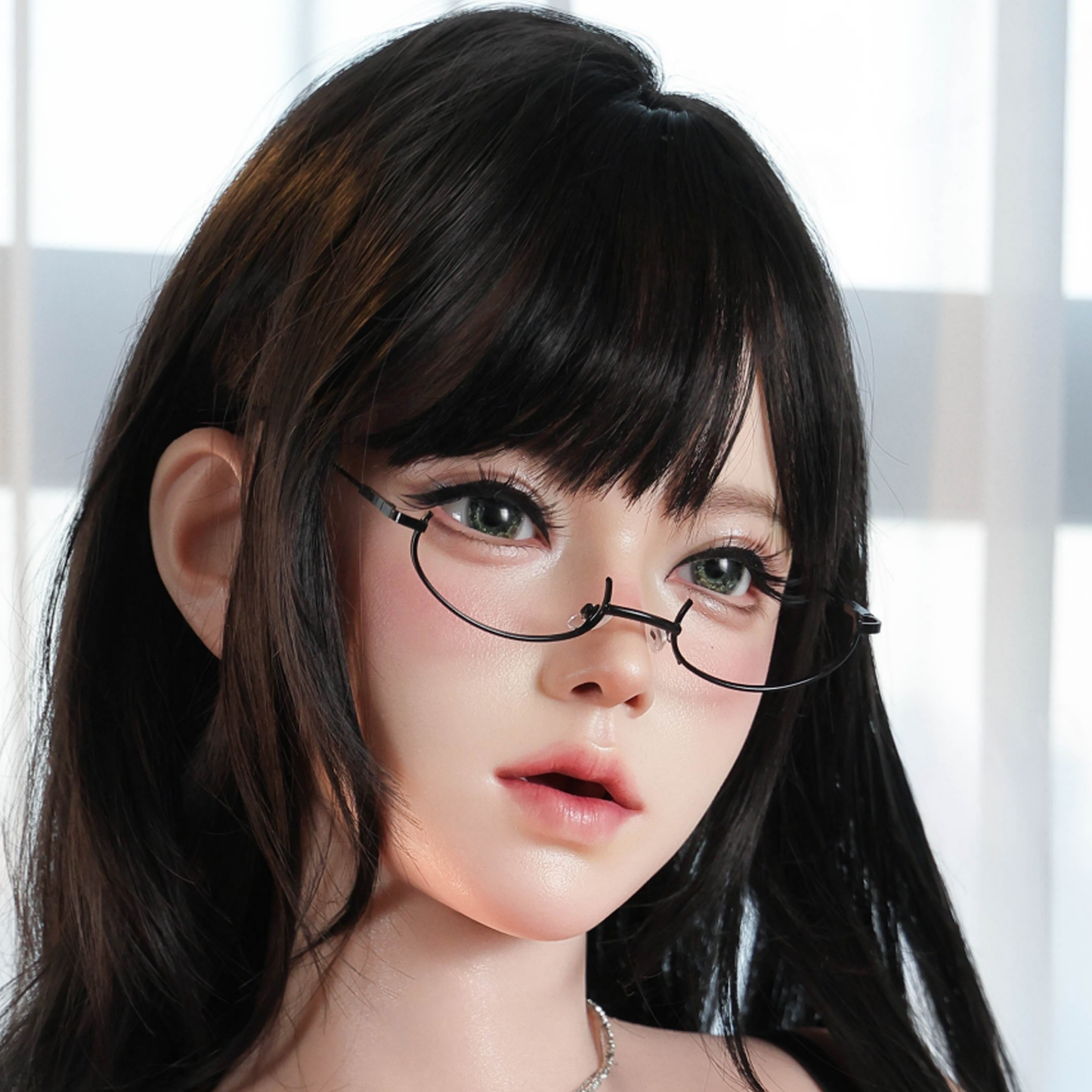シリコン製 ウィッグ フィギュア ヘッド単体 口腔付き #0631+168