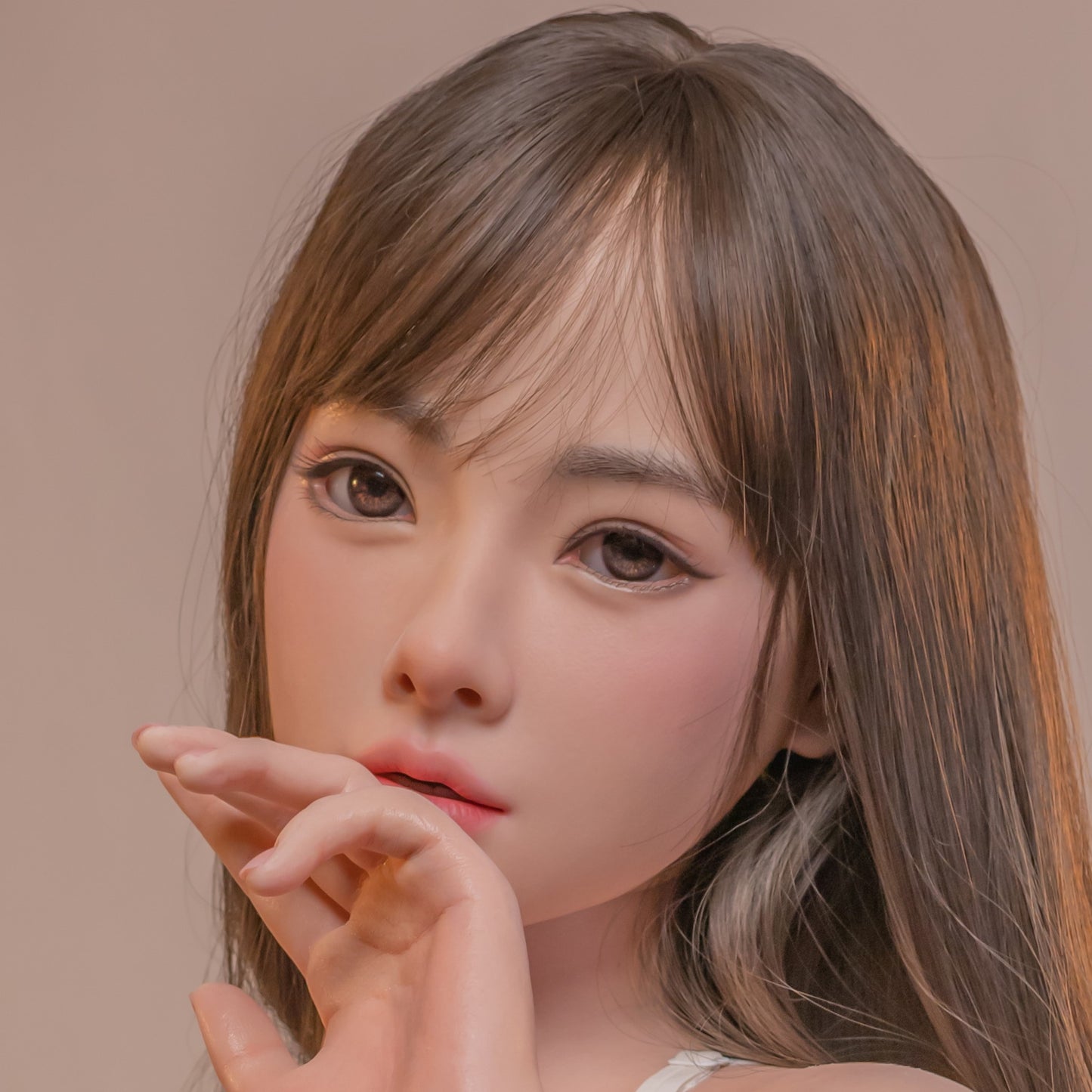 シリコン製 ウィッグ フィギュア ヘッド単体 口腔付き #0622+Y16