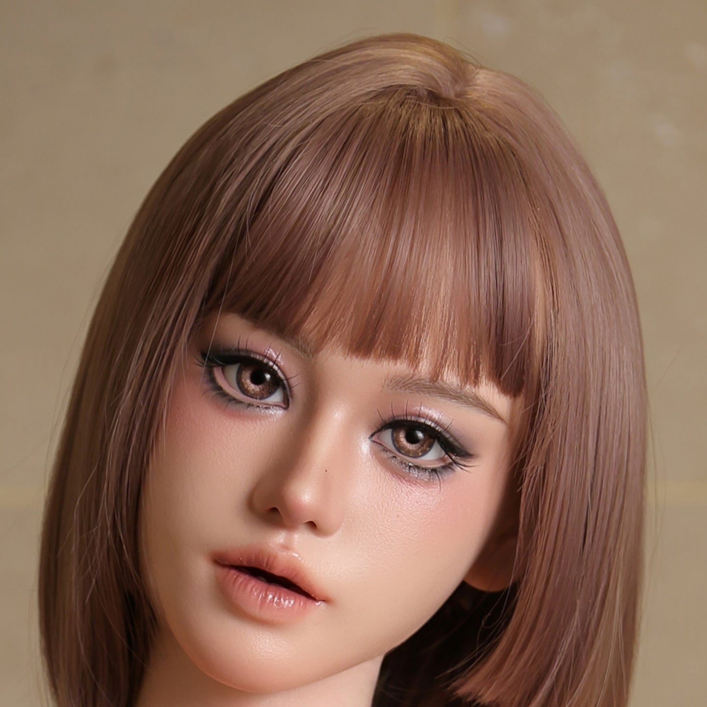 シリコン製 ウィッグ フィギュア ヘッド単体 口腔付き #0630+163